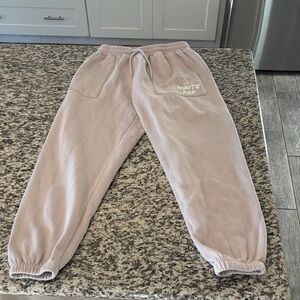 Cream Cozy Fleece Joggers